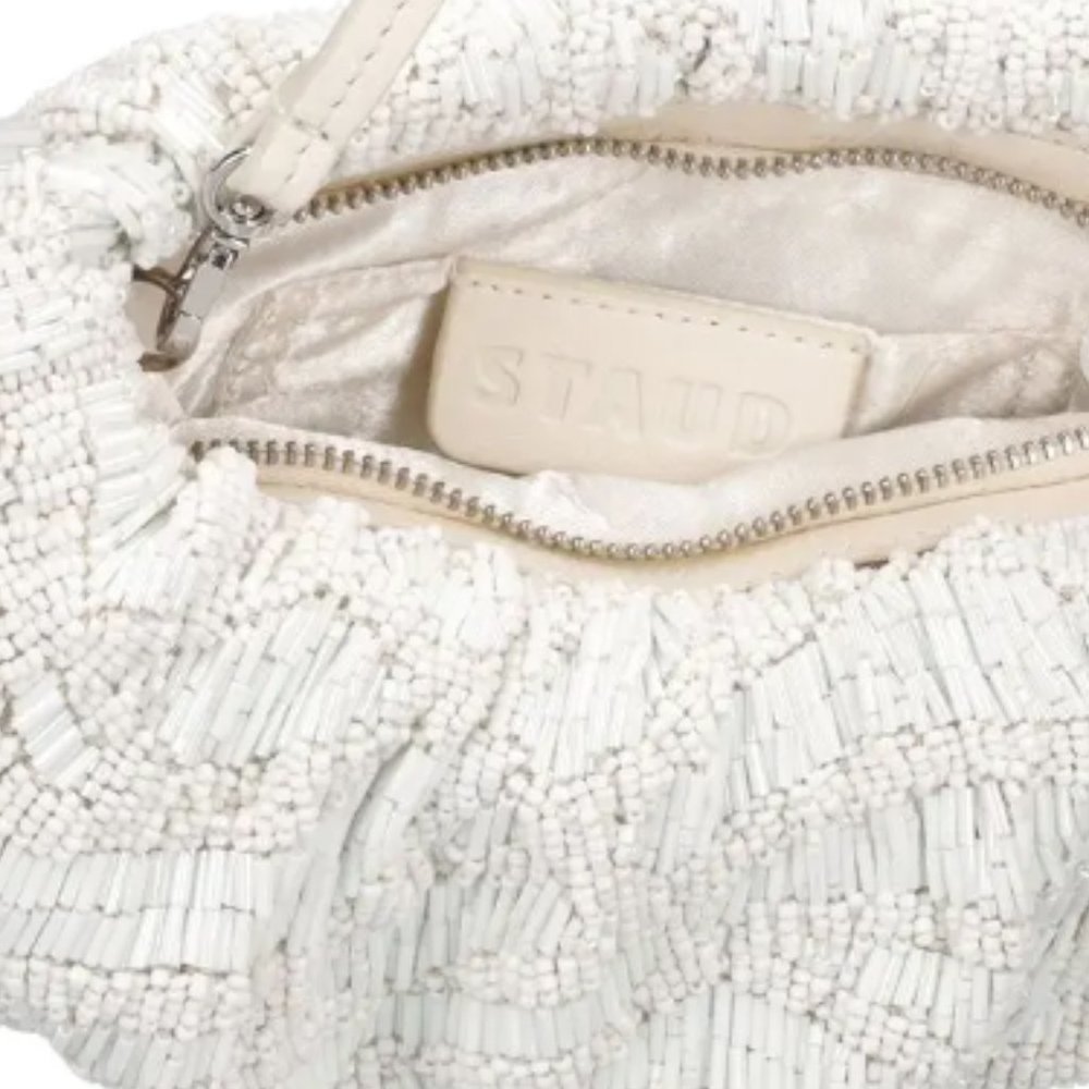 STAUD BEADED BEAN BAG CREAM SWIRL - Picture 5 of 11
